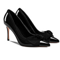 2019 High Heel Stiletto Women's Pumps Black Genuine Leather Shoes x19-c091C Ladies Women custom Dress Shoes Heels For Lady